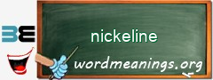 WordMeaning blackboard for nickeline